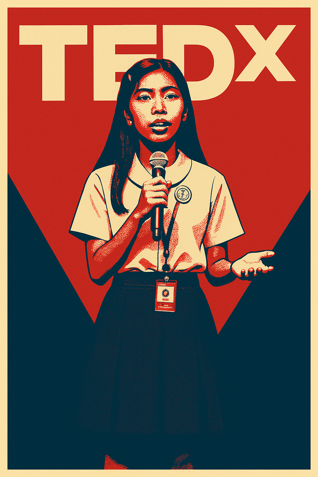 Stacey Vincecruz delivers a TEDx talk about the importance of reading at TEDxMHPNHS Youth 2025.